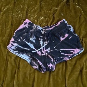 tie dye sleep shorts